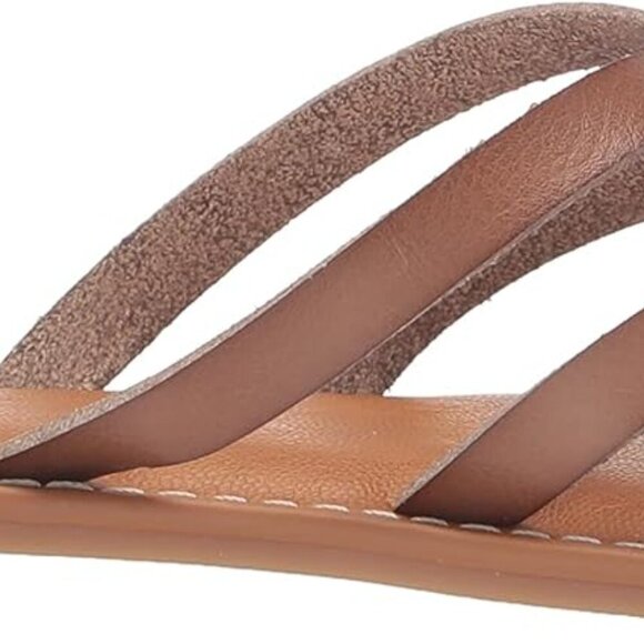 Women's Flat Sandals Faux Leather Size 8.5 Memory FoamNonSlip Summer Footwear - Picture 7 of 7